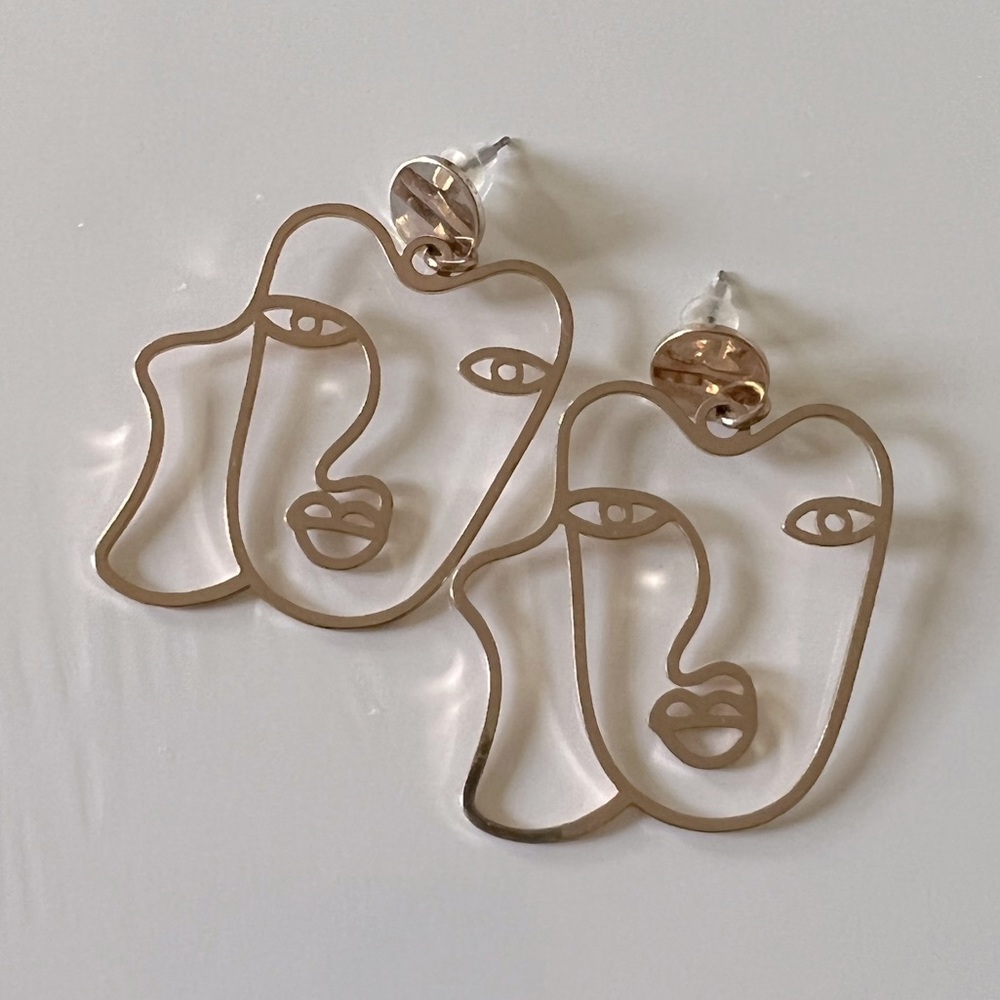 Abstract Face Earrings